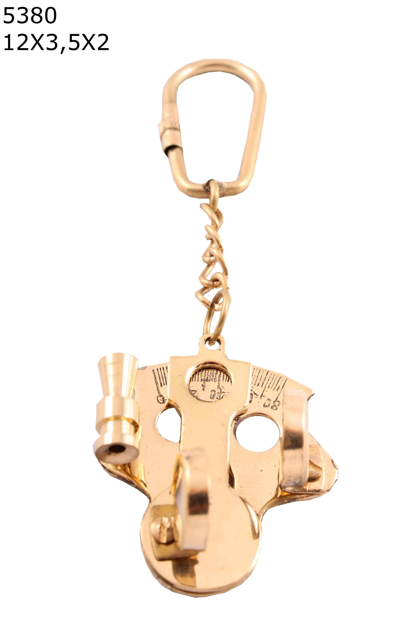 Pirinç Sextant Anahtarlık